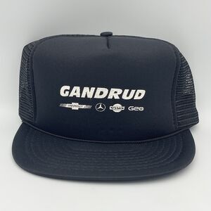 Vintage Gandrud Mercedes Benz Chevrolet Nissan Dealer Snapback Hat Trucker Cap